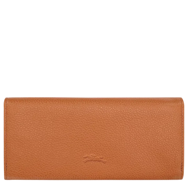 Portefeuille long à rabat Le Foulonné Longchamp ambre