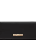 Portefeuille long à rabat Roseau sleek Longchamp noir