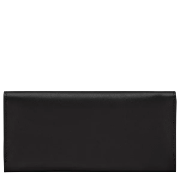 Portefeuille long à rabat Roseau sleek Longchamp noir