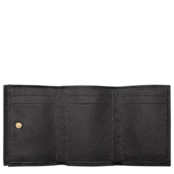 Portefeuille compact Le Foulonné Longchamp noir