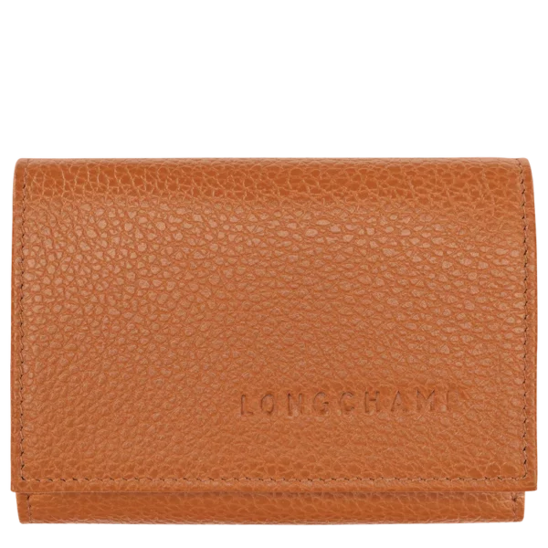 Portefeuille compact Le Foulonné Longchamp ambre