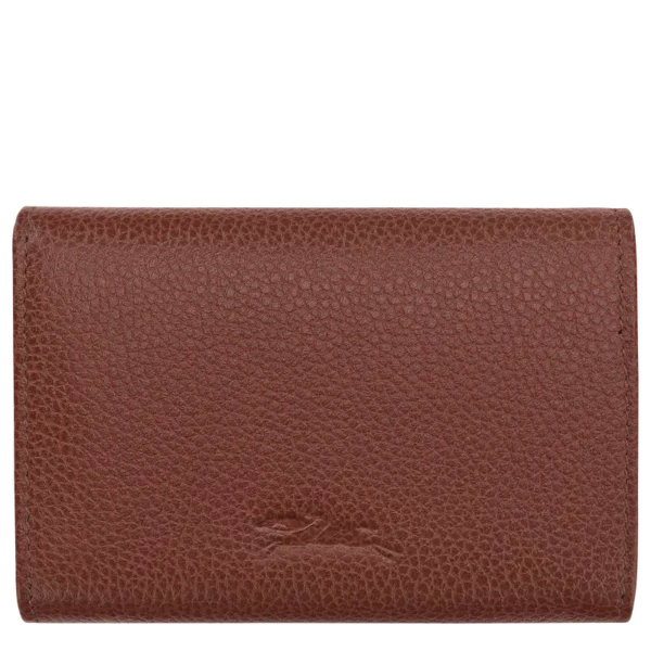 Portefeuille compact Le Foulonné Longchamp café