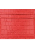 Porte-cartes Roseau Pocket croco Longchamp vermillon
