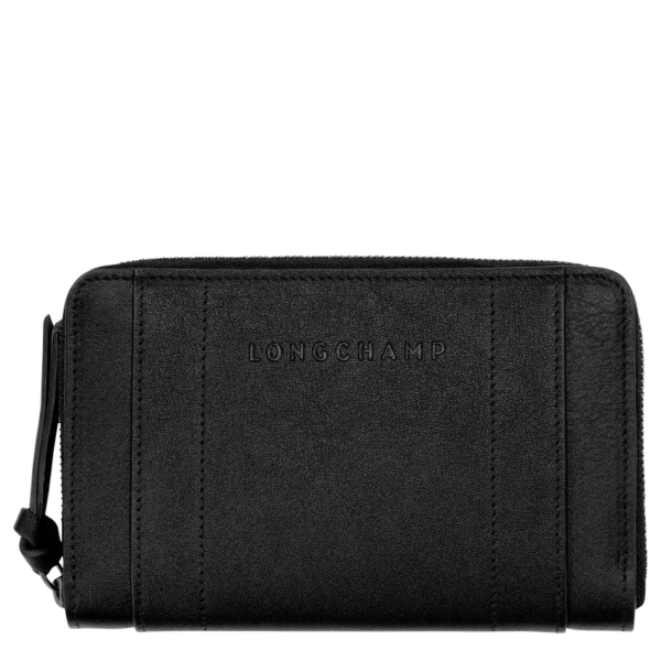 Portefeuille compact Longchamp 3D - noir