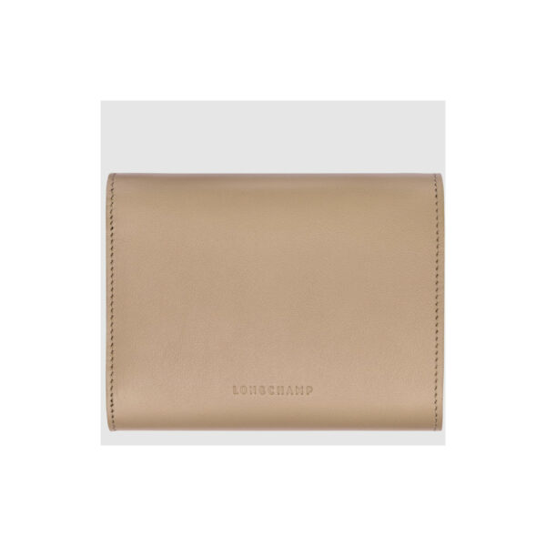 Portefeuille compact Roseau Sleek Longchamp - racine