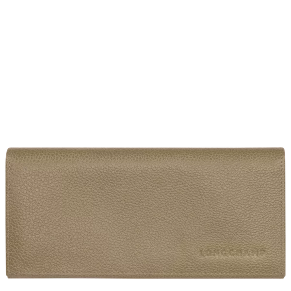 Portefeuille long à rabat Le Foulonné Longchamp lichen