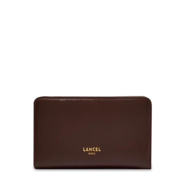Portefeuille rectangulaire compact zippe noix de coco ORIGAMI Lancel