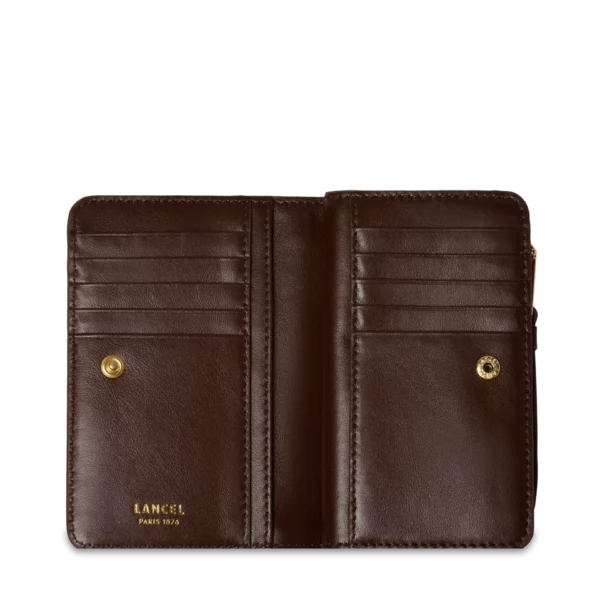 Portefeuille rectangulaire compact zippe noix de coco ORIGAMI Lancel