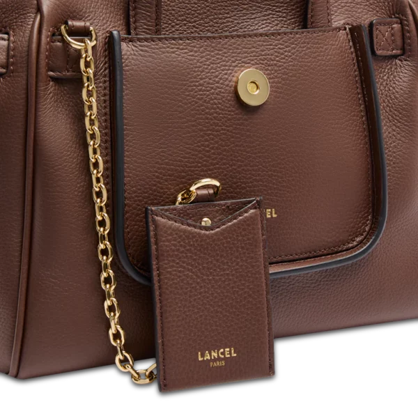 Sac à main Théa S cuir Lancel - noix de coco