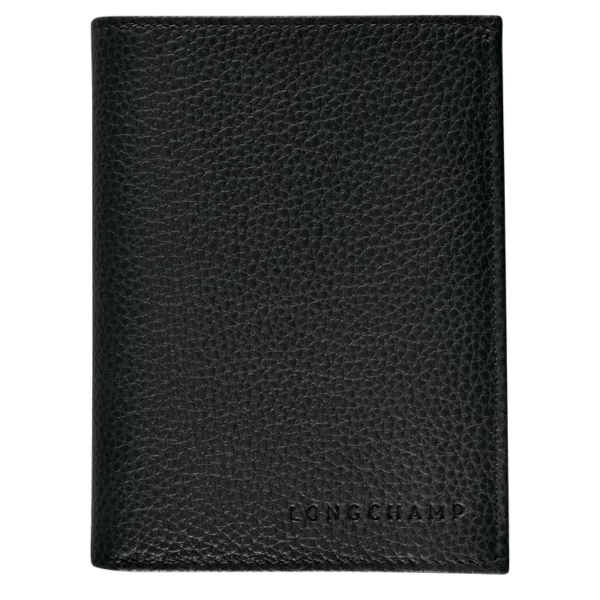 Portefeuille homme Foulonné cuir Longchamp noir