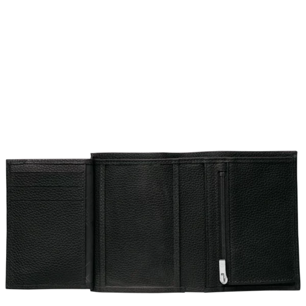 Portefeuille homme Foulonné cuir Longchamp noir