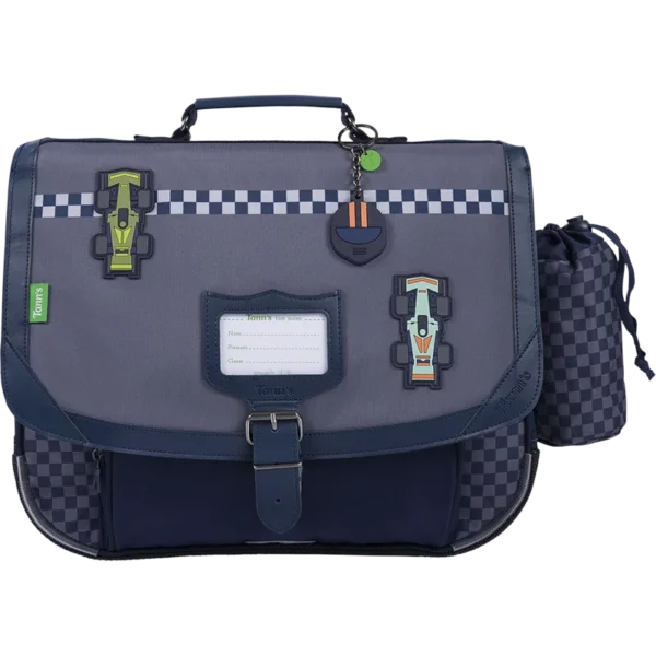 Cartable Romain gris 38cm poche gourde Tann's