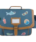 Cartable enfant Stan vert 38cm poche gourde Tann's