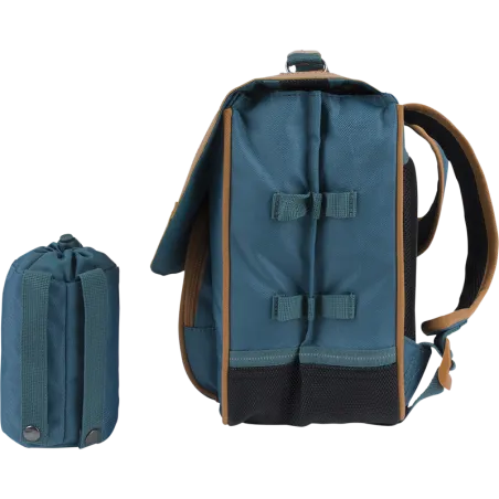 Cartable enfant Stan vert 38cm poche gourde Tann's