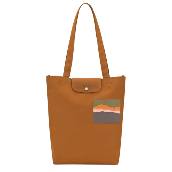 Sac cabas M Caroline Hélain X Longchamp toile - caramel
