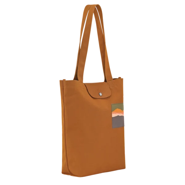Sac cabas M Caroline Hélain X Longchamp toile - caramel