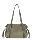 Sac cabas épaule Lancaster velvet Emma kaki