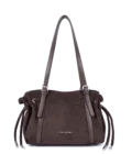 Sac cabas épaule Lancaster velvet Emma moka