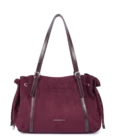 Grand sac cabas épaule Lancaster velvet Emma bordeaux