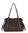 Grand sac cabas épaule Lancaster velvet Emma marron