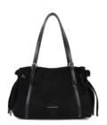 Grand sac cabas épaule Lancaster velvet Emma noir