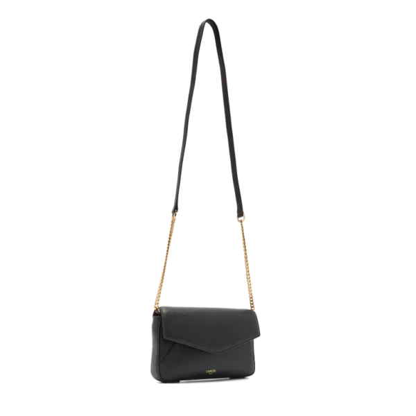 Pochette avec chaine et porte-cartes Envelopppe de Lancel noir