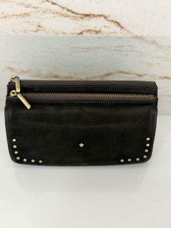 Portefeuille femme Odie L cuir Mila Louise kaki