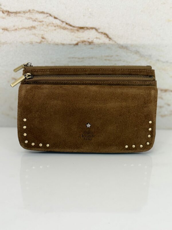 Portefeuille femme Odie L cuir Mila Louise ocre
