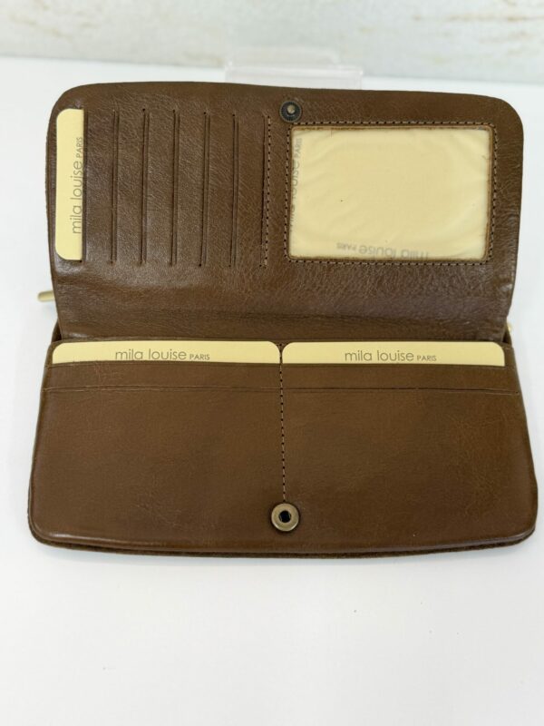 Portefeuille femme Odie L cuir Mila Louise ocre