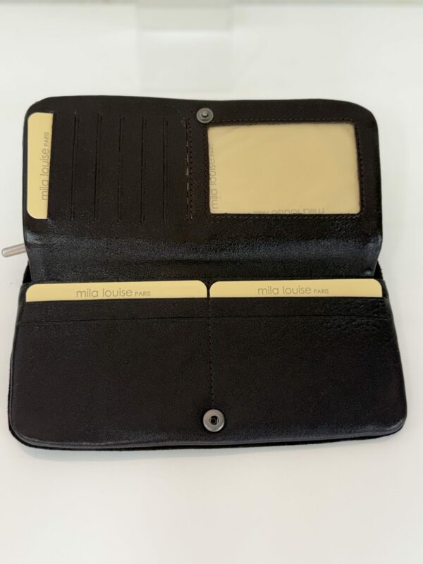 Portefeuille femme Odie L cuir Mila Louise brun