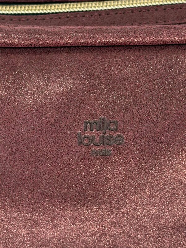Sac besace Mama X effet pailleté Mila Louise rouge/bordeaux