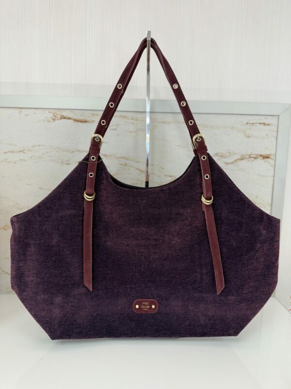 Sac cabas Malya JN4 Mila Louise rouge bordeaux