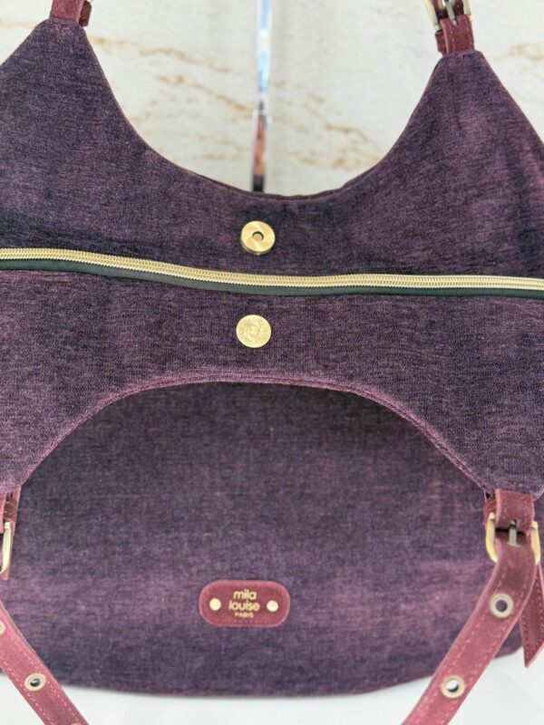 Sac cabas Malya JN4 Mila Louise rouge bordeaux
