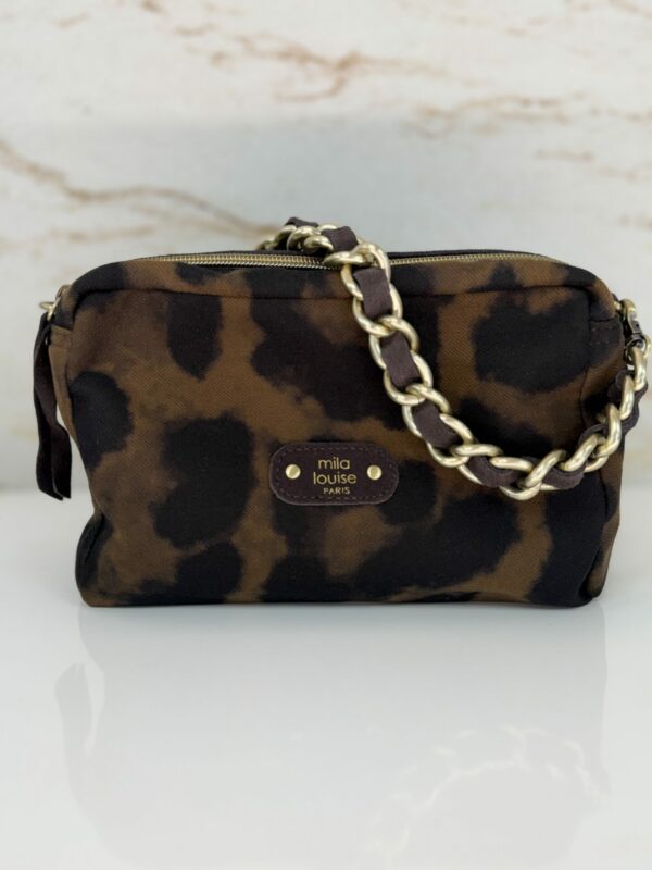 Sac bandoulière Mama LP3 léopard Mila Louise brun