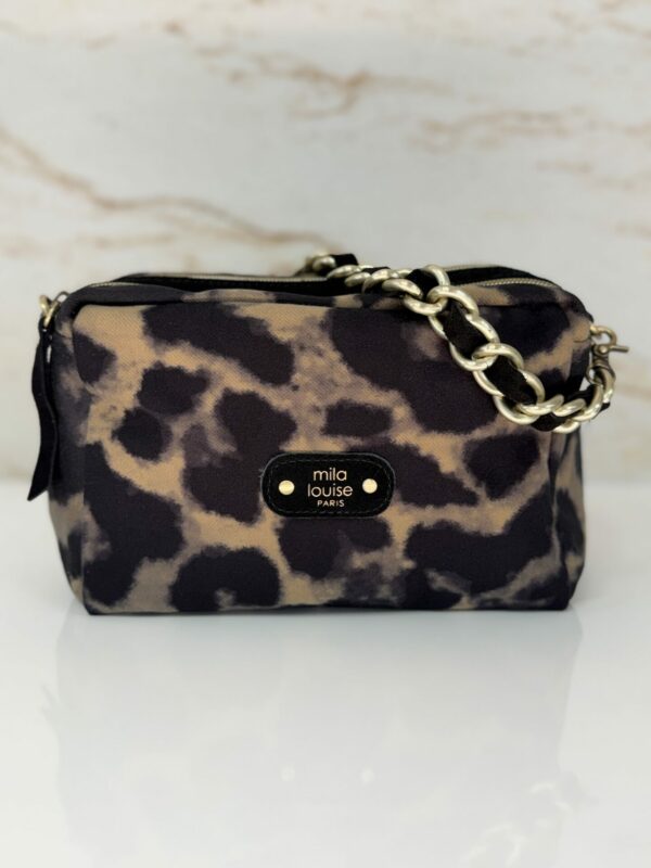 Sac bandoulière Mama LP3 léopard Mila Louise noir