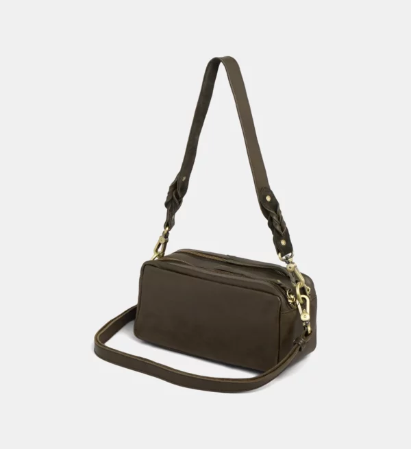 Sac à main Tata CC Mila Louise cuir kaki foncé