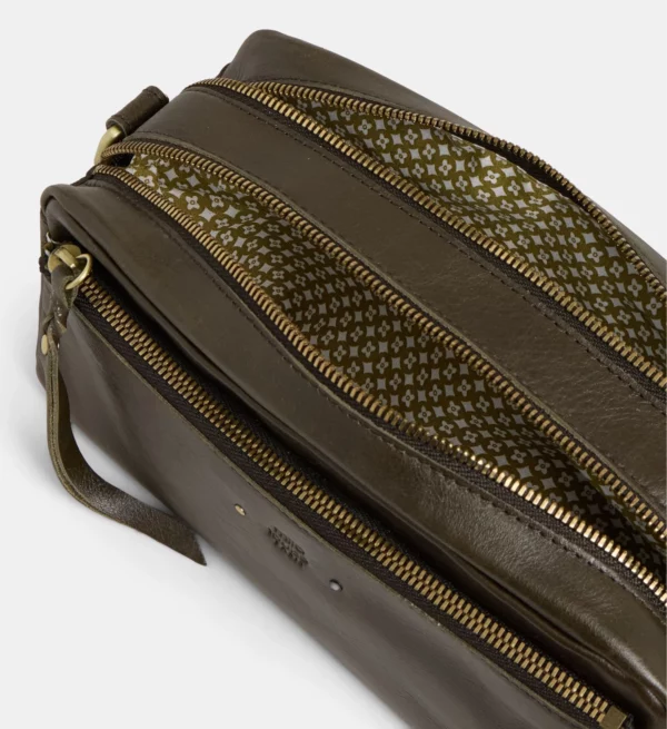 Sac à main Tata CC Mila Louise cuir kaki foncé