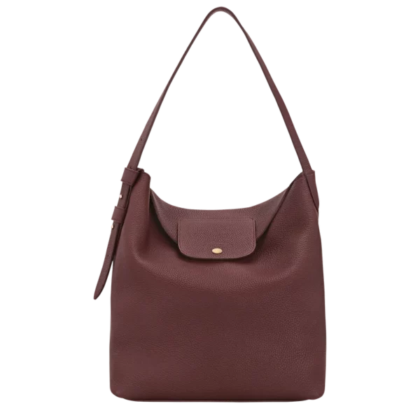 Sac porté épaule L Le Cadence Cuir - Longchamp - bordeaux