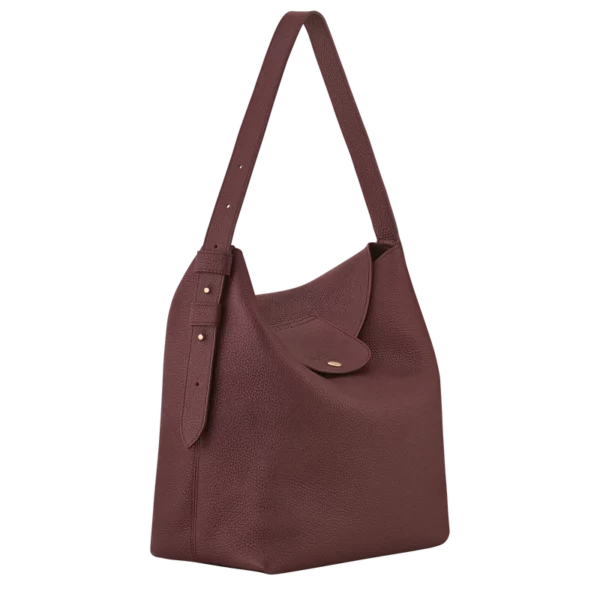Sac porté épaule L Le Cadence Cuir - Longchamp - bordeaux