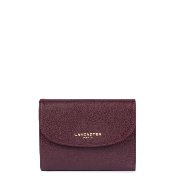 Portefeuille dos à dos femme cuir Dune Lancaster bordeaux foncé