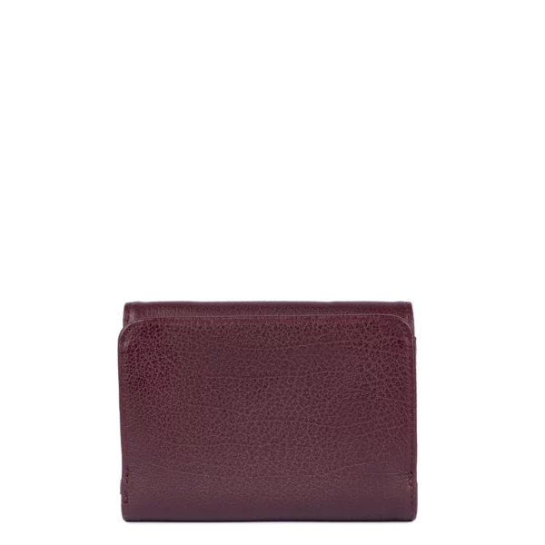 Portefeuille dos à dos femme cuir Dune Lancaster bordeaux foncé