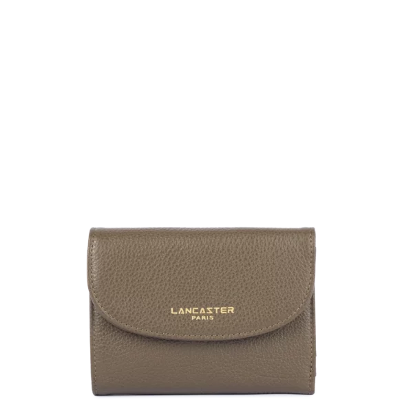 Portefeuille dos à dos femme cuir Dune Lancaster kaki