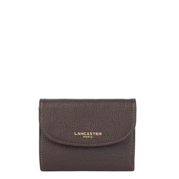 Portefeuille dos à dos femme cuir Dune Lancaster marron foncé