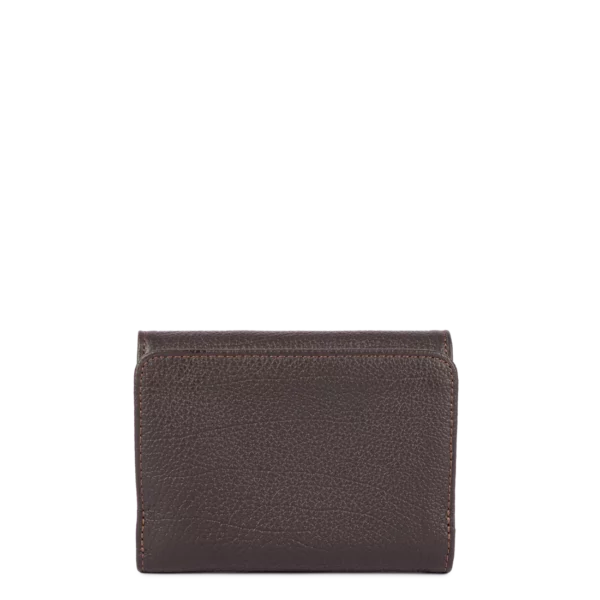 Portefeuille dos à dos femme cuir Dune Lancaster marron foncé