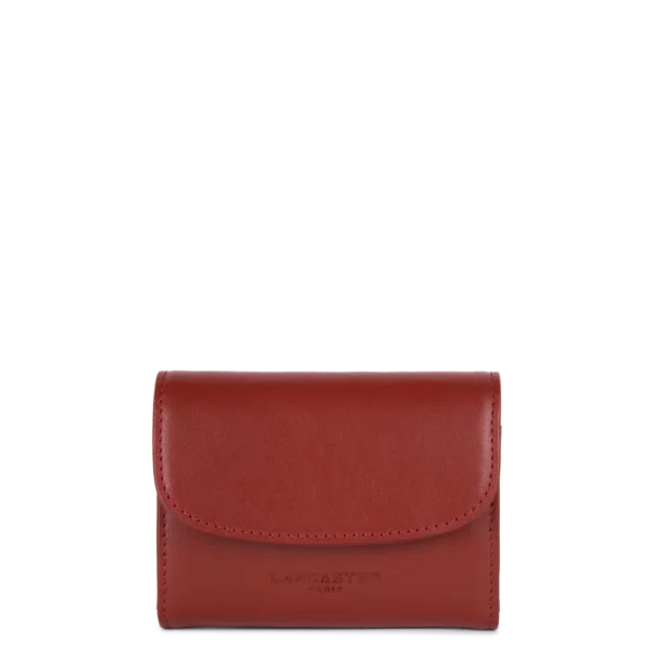 Portefeuille Paris PM cuir Lancaster carmin