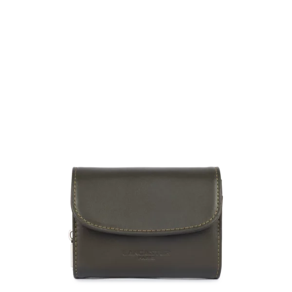Portefeuille Paris PM cuir Lancaster kaki foncé