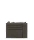 Porte-cartes femme cuir Lancaster Paris PM kaki foncé