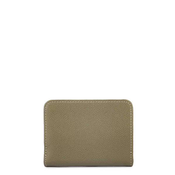 Portefeuille femme cuir Milano Ana Lancaster kaki