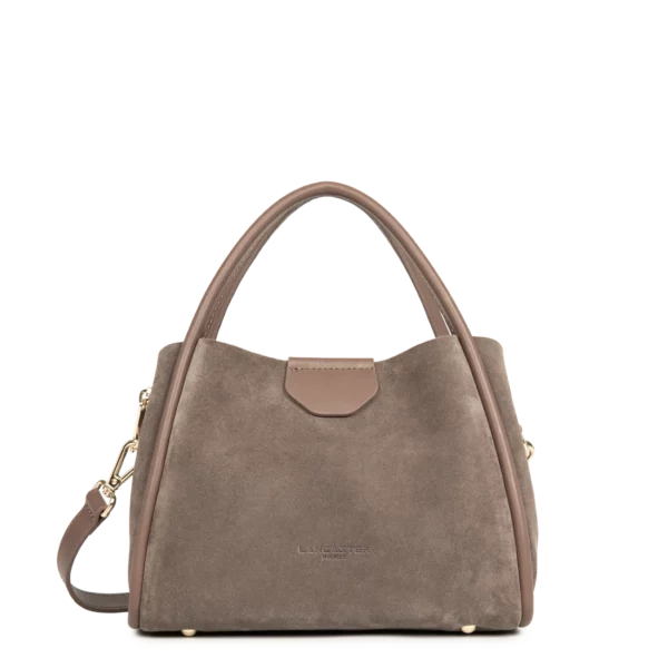 Sac à main femme Ida suède Lancaster taupe