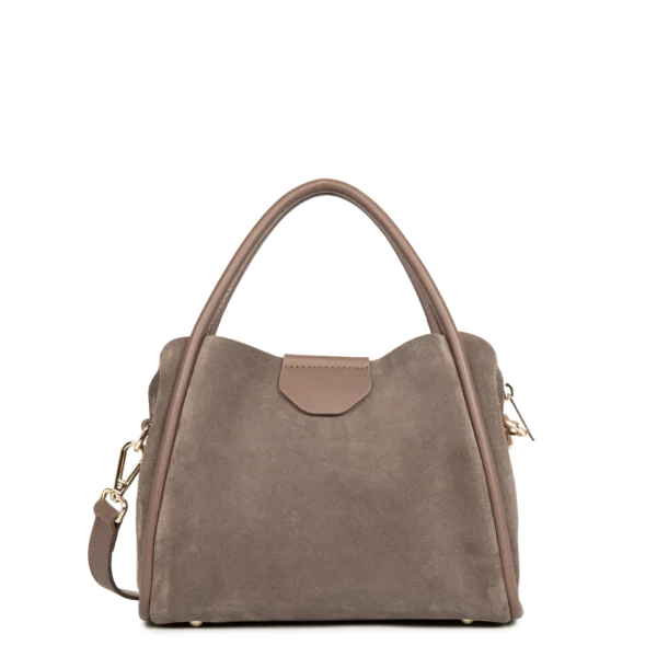 Sac à main femme Ida suède Lancaster taupe